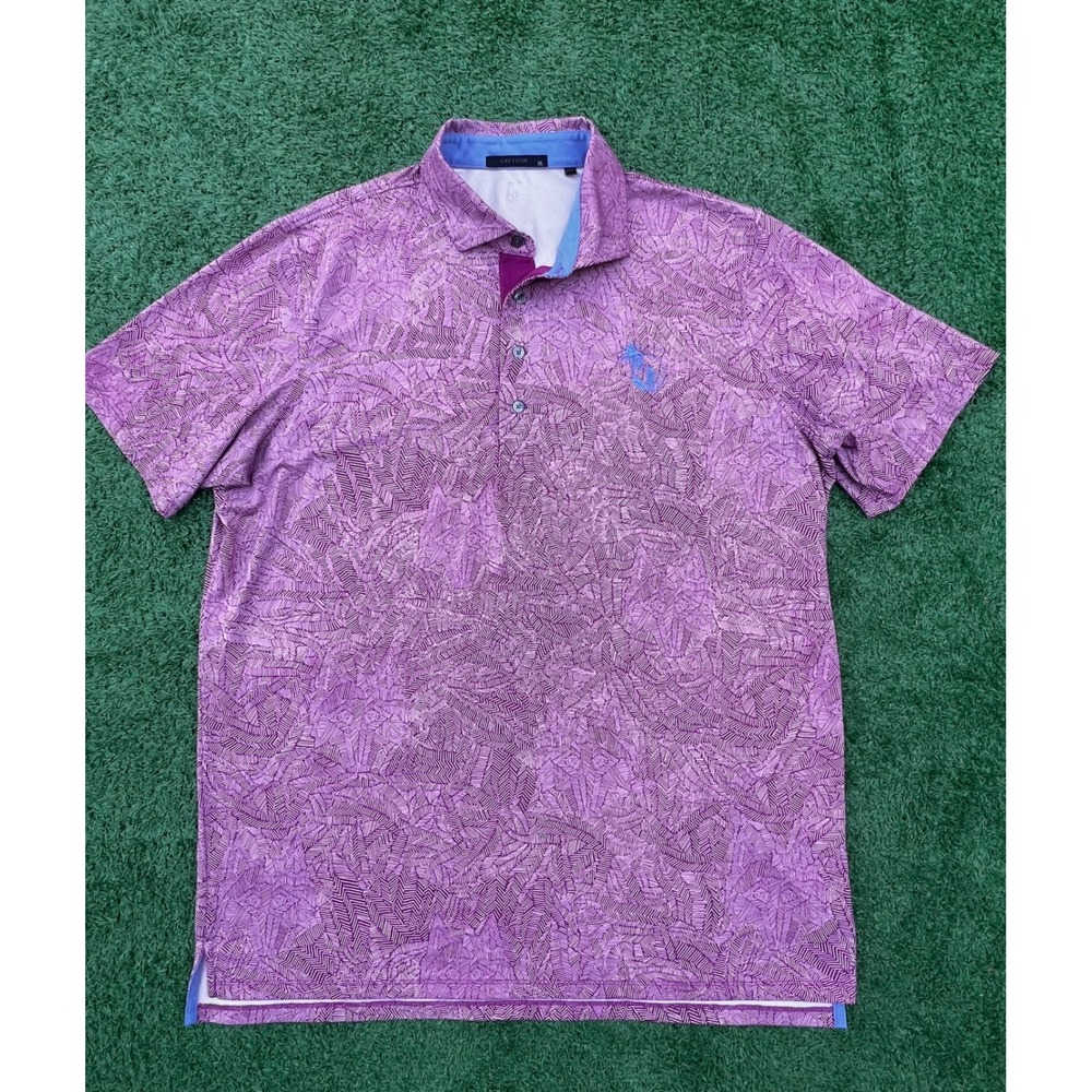 Greyson Yeamans Hall Club Golf shirt Abstract Performance Polo Short Sleeve